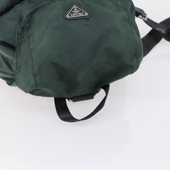 PRADA Backpack Nylon Green Silver Auth 154589 main image 15